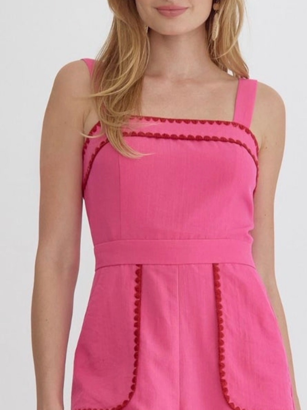 UMGEE Flirt Alert Romper with Embroidered Trim